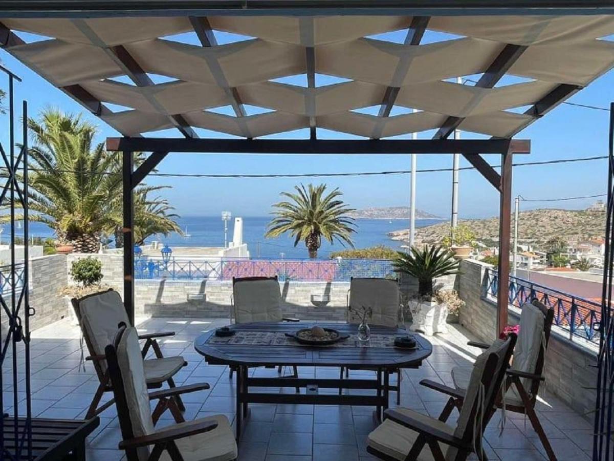 Blue & White Maisonette Over The Sea Near Sounio Cap Cap Sounion Extérieur photo